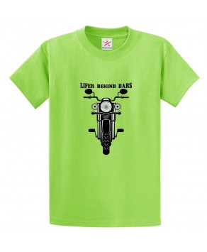 Lifer Behind Bars Classic Unisex Kids and Adults T-Shirt For Bikers